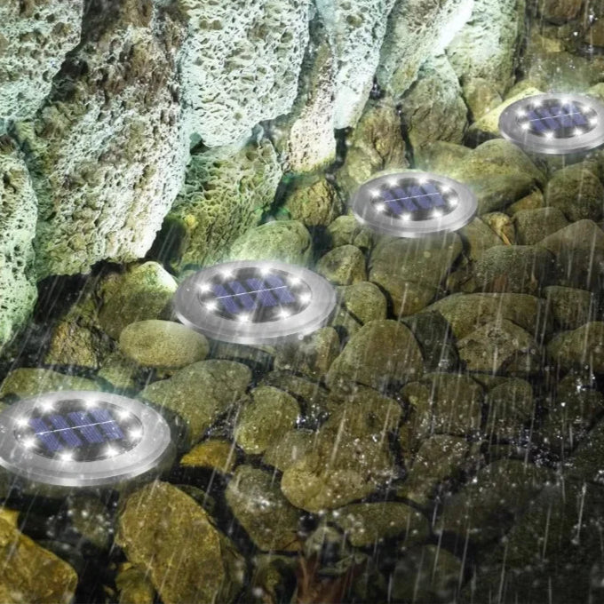 luzes solares de solo, LED, à prova d'água