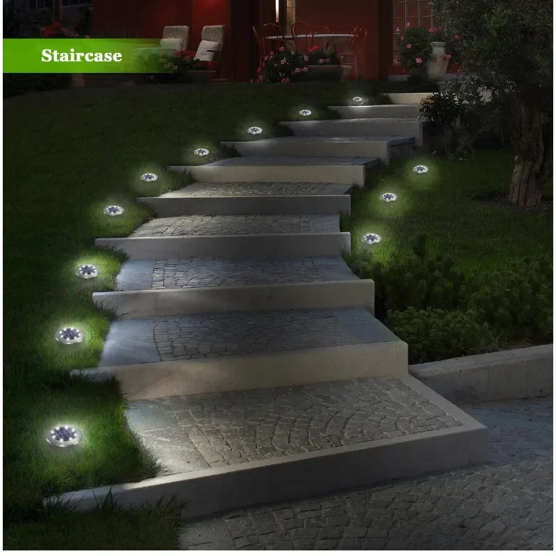 luzes solares de solo, LED, à prova d'água