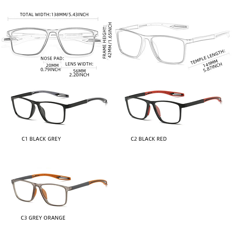 Fashion Square Photochromic Sunglasses Men Women Luxury Ultra Weight TR90 Anti Blue Light Sun Glasses Outdoor Chameleon Shades