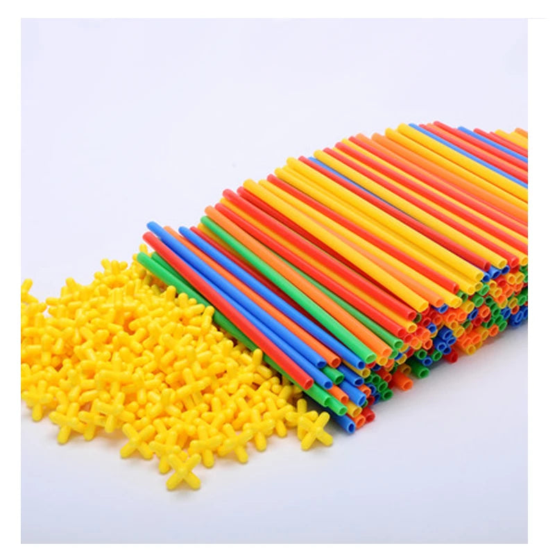 Kit de Montagem com Canudos e Conectores Coloridos!
