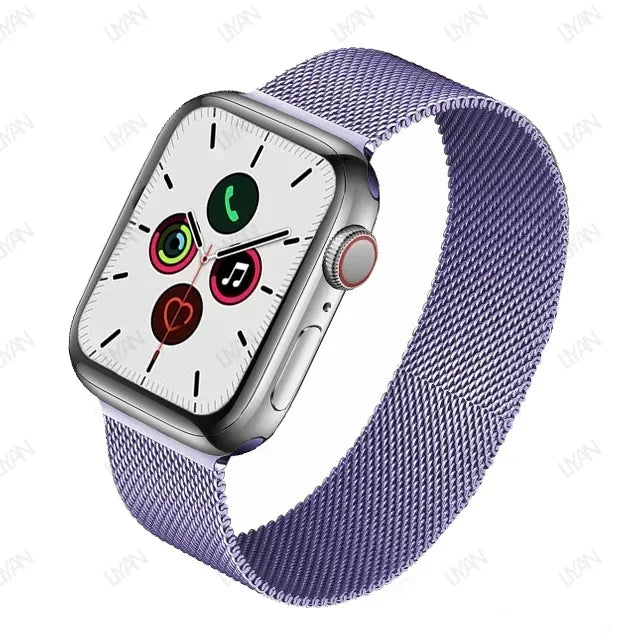 Milanese Loop for apple watch band 44mm 45mm 40mm 41mm 38-42mm pride bracelet iwatch series 9 8 7 6 SE 5 4 3 ultra 2 49mm strap