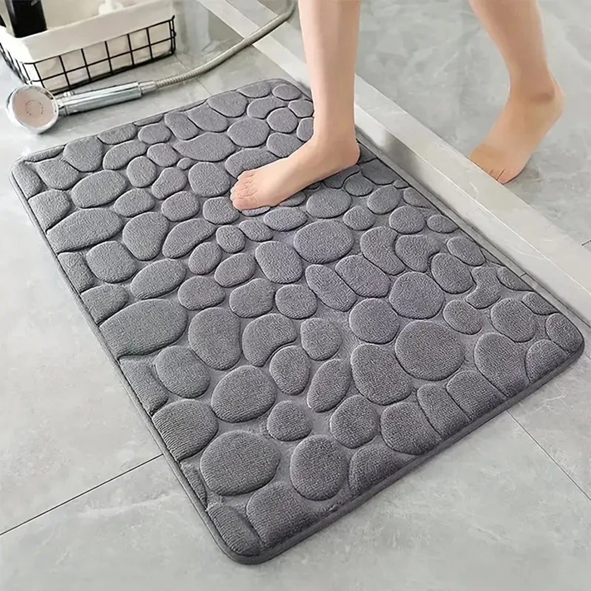 Tapete de banheiro antiderrapante 3D com alta absorção