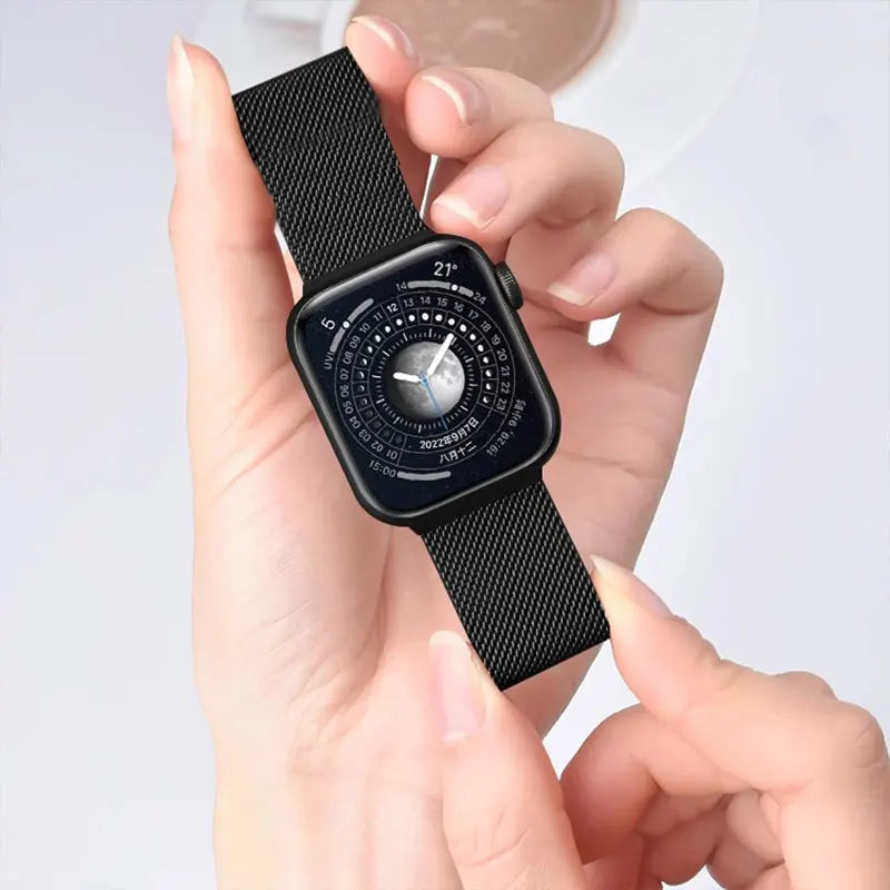 Milanese Loop for apple watch band 44mm 45mm 40mm 41mm 38-42mm pride bracelet iwatch series 9 8 7 6 SE 5 4 3 ultra 2 49mm strap