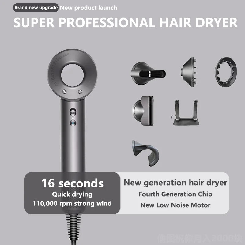Secador de cabelo de alta potência sem folhas 110.000 RPM