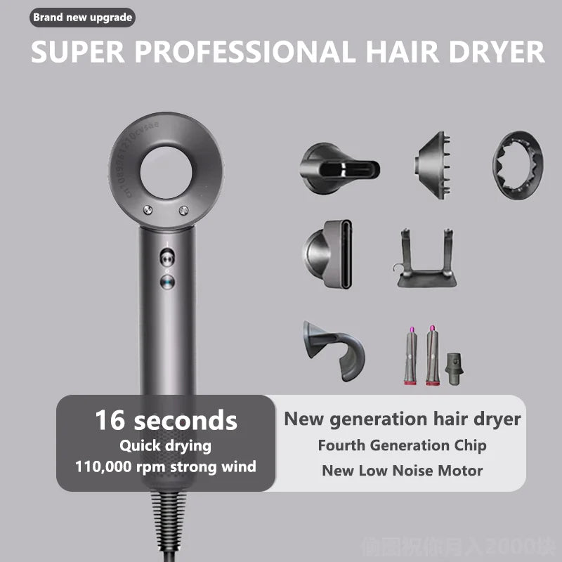 Secador de cabelo de alta potência sem folhas 110.000 RPM