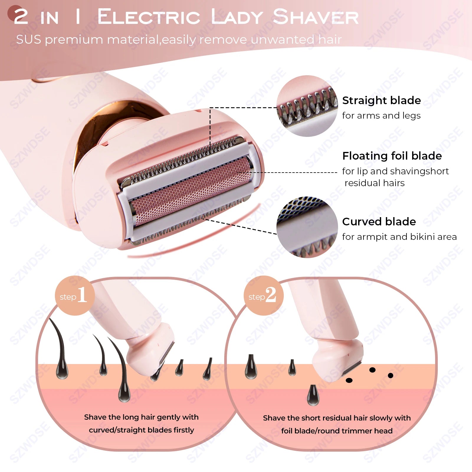 Depiladora Facial & Corporal à Prova d’Água