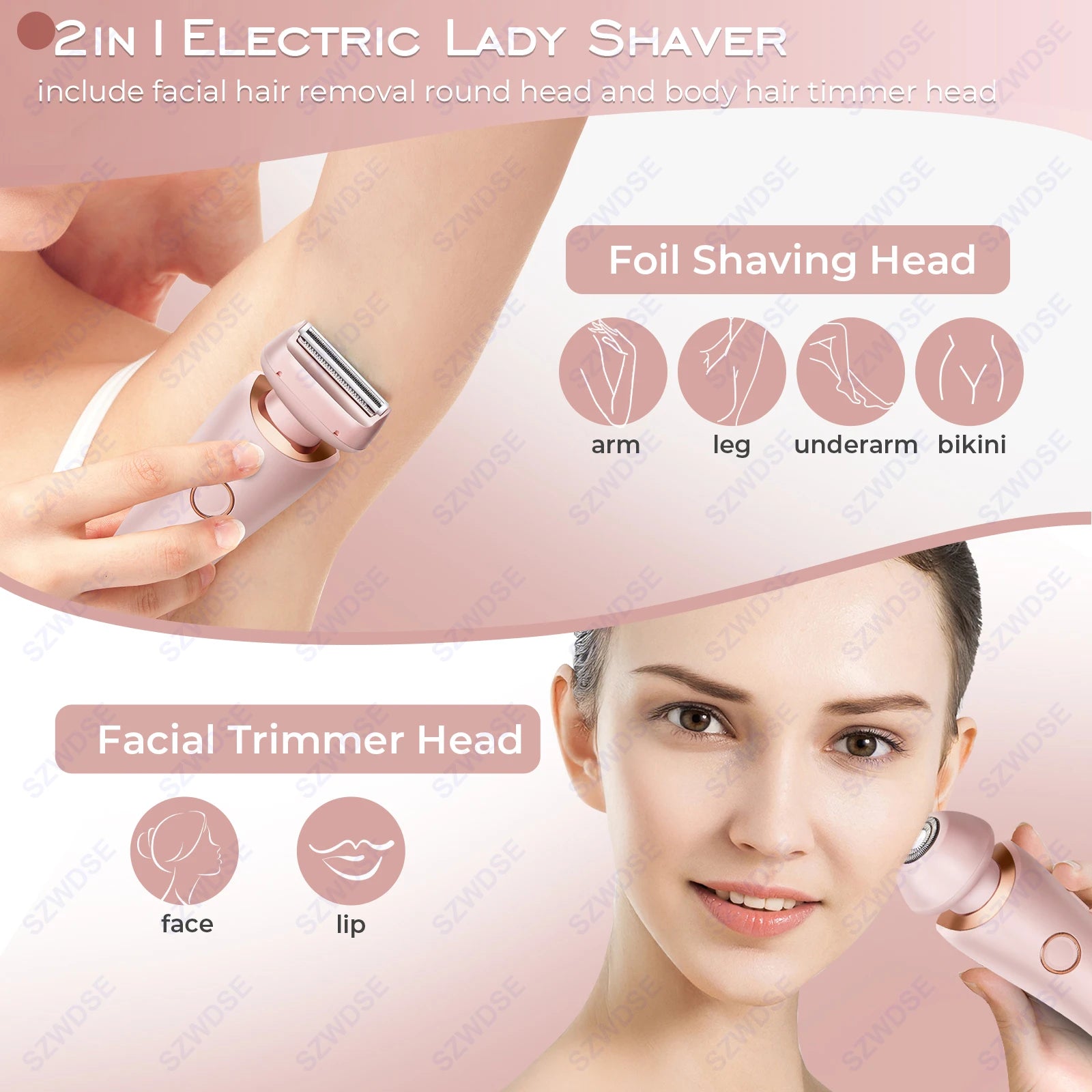 Depiladora Facial & Corporal à Prova d’Água